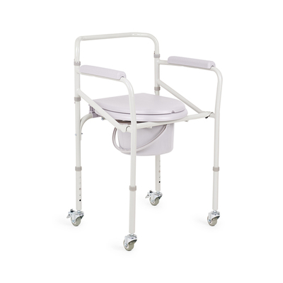 Средство для самообслуживания и ухода за инвалидами: Кресло - туалет разборный на колесах  FS-696